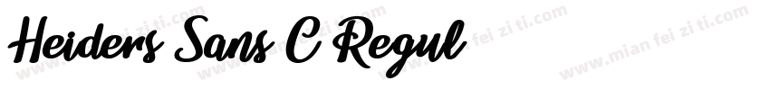 Heiders Sans C Regul字体转换